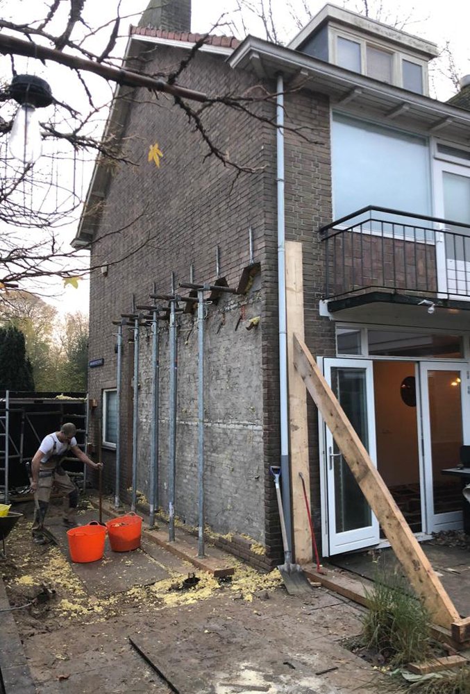 Bouwbedrijf Vrasdonk Graaf Jankade Alkmaar huis buiten aanbouw ervoor